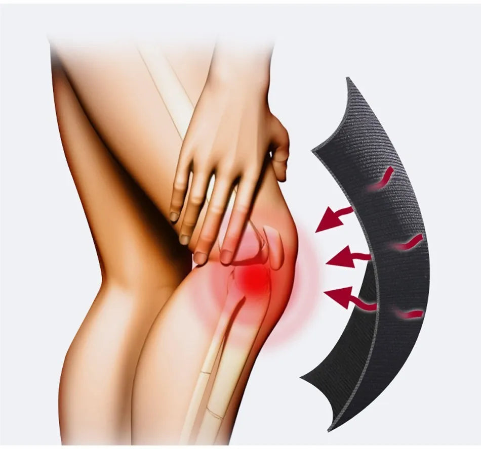 1 Pair Winter Warm Knee Pads Bamboo Charcoal Protective Gear for Women Kneepad Support for Spring Running