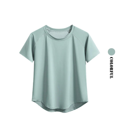2pcs Yoga Set Women Summer Sports Suit 2 Piece Sportswear Outfits Female Short Sleeve Fitness Tops Running Shorts Sets New