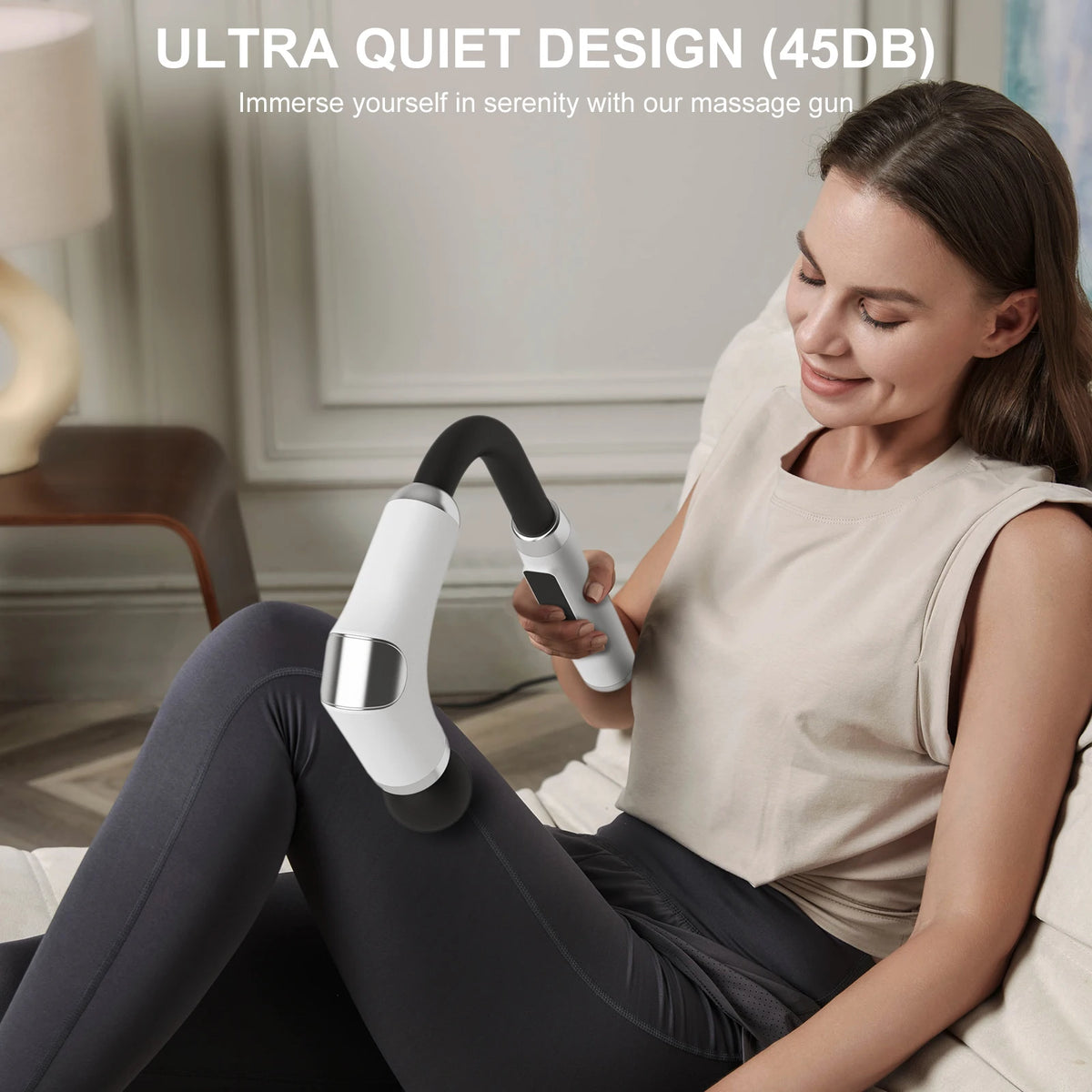 Rechargeable Long-Handle Massage Gun | 6 Speeds & 3 Modes