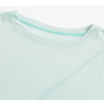 Women's Loose Fit Yoga & Running Tee | Breathable Side-Slit Athletic Top – Wellness-Whirl