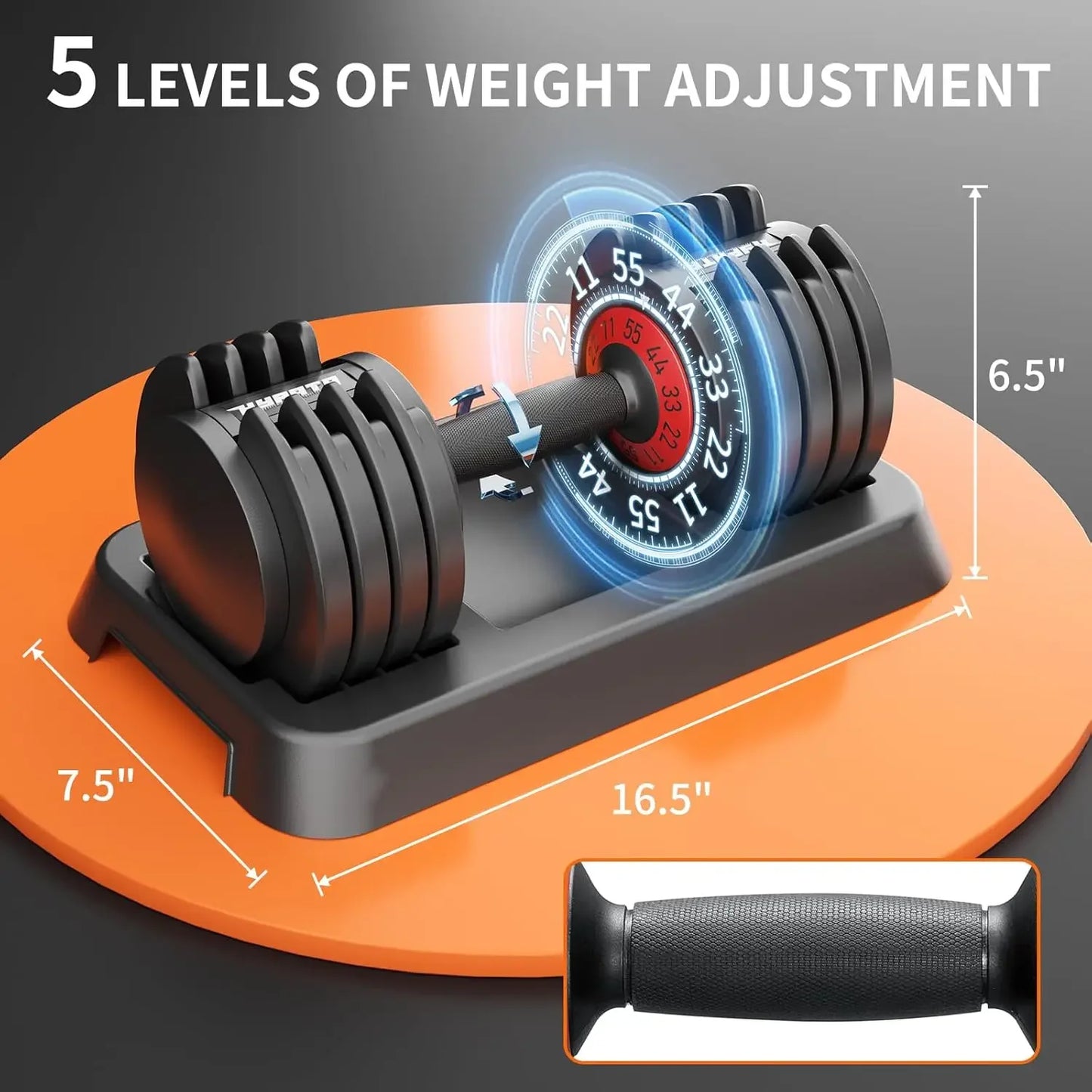 25/55 lbs Pair Adjustable Dumbbell Set, for Men and Women in Home