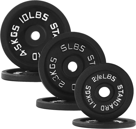 Standard 1-Inch Barbell Weight Plates 2.5–45LB | Home Gym