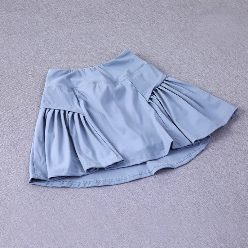 2025 new Exercise Loose Comfortable Quick Dry Running Fitness Double Layers Frills Pleated Golf Tennis Skirts