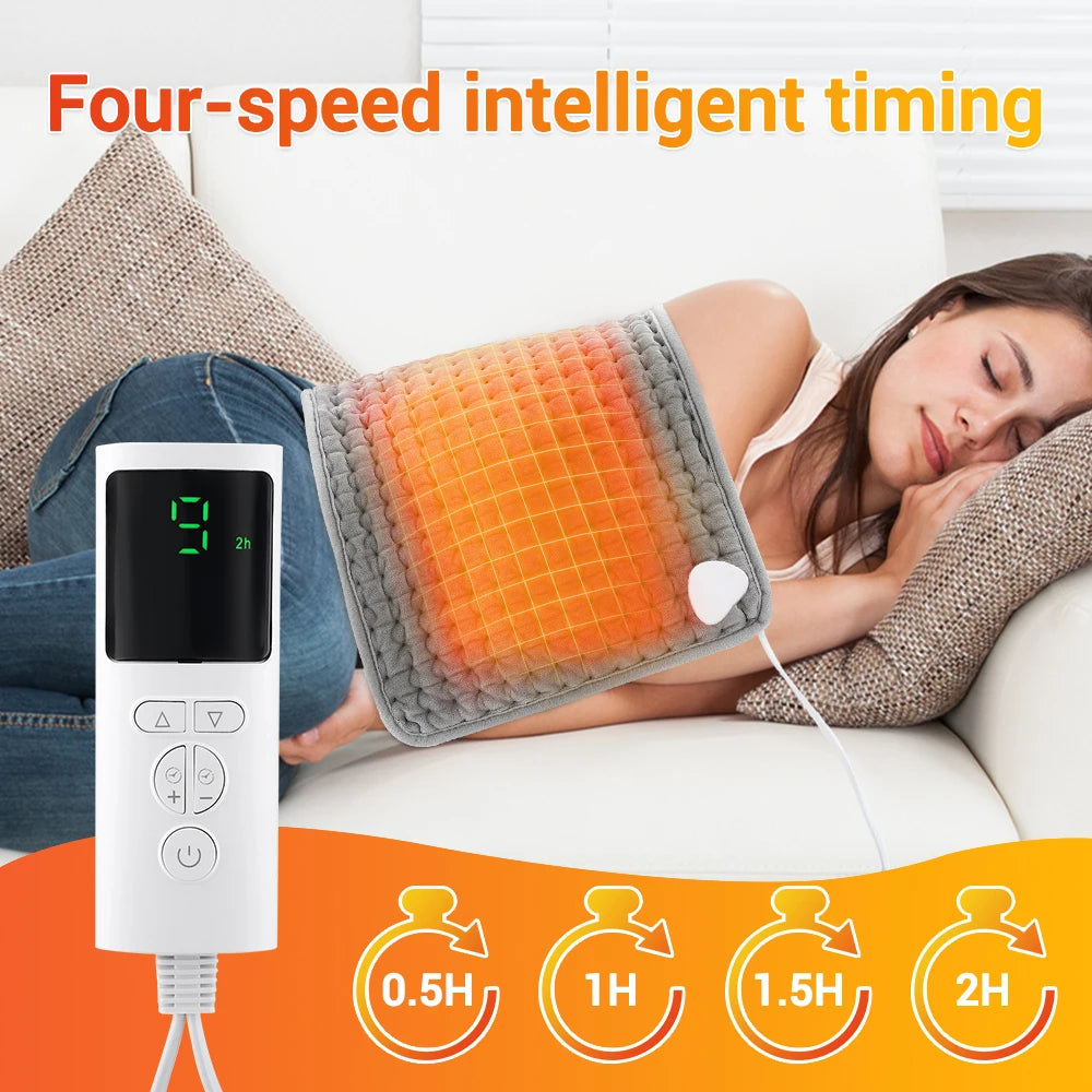 Electric Heating Waist Pad Adjustable Temperature Warm & Hot Compress For Back, Abdomen, Uterus Thermal Lumbar Support Belt