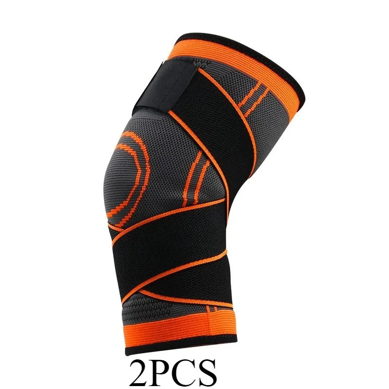 2pcs Set Sports Fitness Running Hiking Basketball Knee Support Straps Warmth-Retaining Athletic Knee Braces with Support Straps