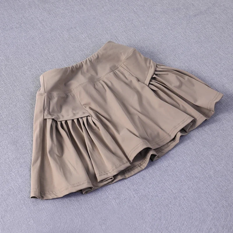 2025 new Exercise Loose Comfortable Quick Dry Running Fitness Double Layers Frills Pleated Golf Tennis Skirts