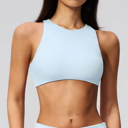 Luxury 2-in-1 Yoga Tank Top with Built-In Bra | Women's Seamless Workout Vest