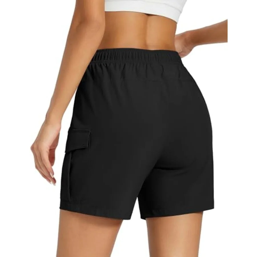 MAGCOMSEN Women's 5'' Hiking Cargo Shorts UPF 50 Quick Dry Lightweight