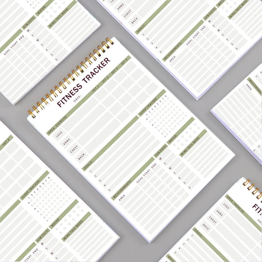 1pcs Fitness Planner Amazon Exercise Self Punch Card English Physical Activity Record Notebook