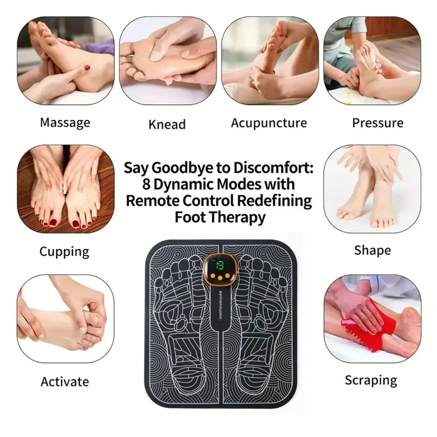 Foot & Back Massager with LCD Display & Remote | Wellness-Whirl