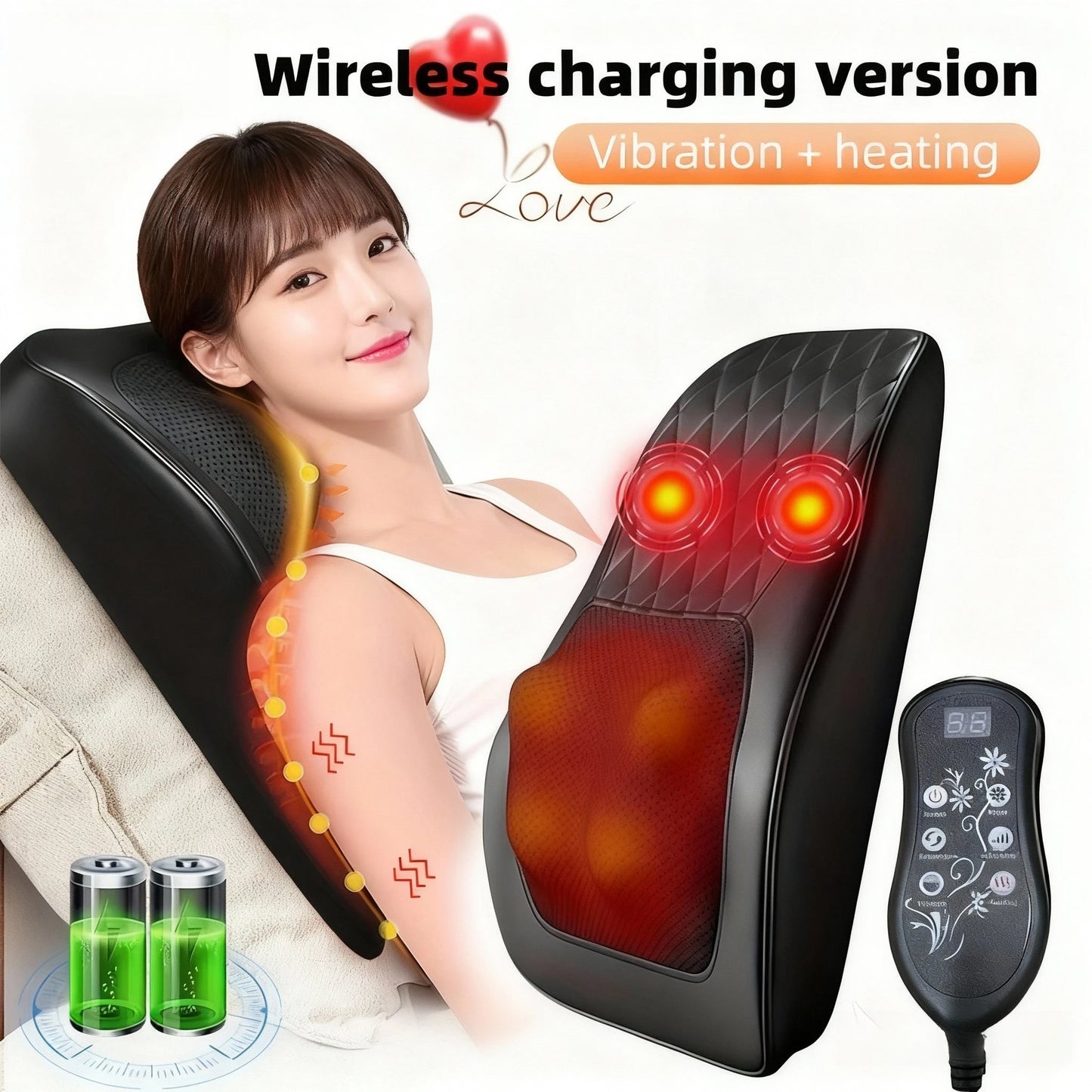 Direct Electric Shiatsu Head, Neck, Cervical Body, Massager Car Back Pillow with Heating Vibrating Massage