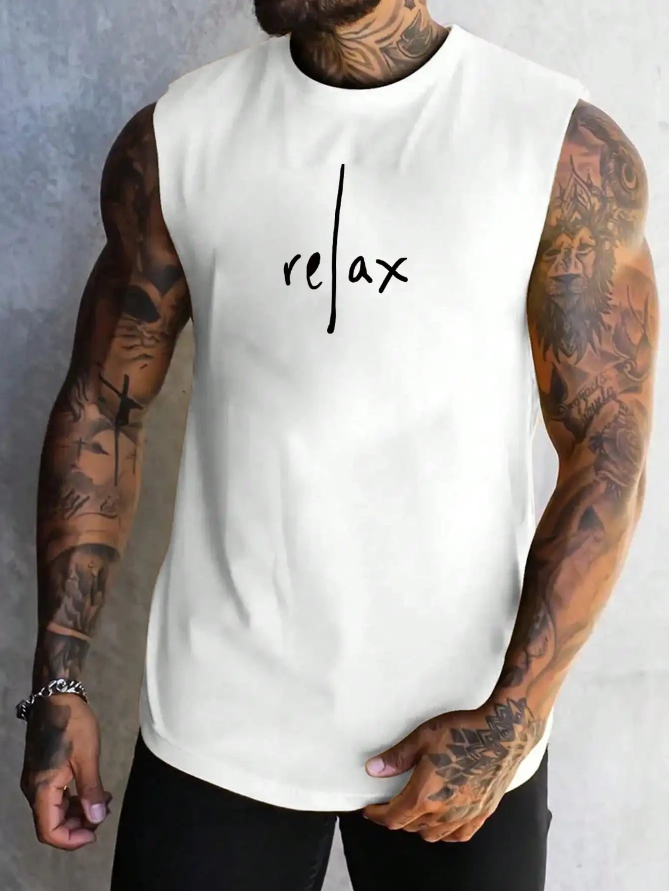 Men's Letter Print Muscle Tank Top | Casual Sleeveless Gym & Fitness Tee