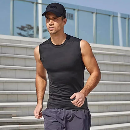 Men's Compression Sleeveless Gym Tank Top | Fitness Training Shirt – Wellness-Whirl