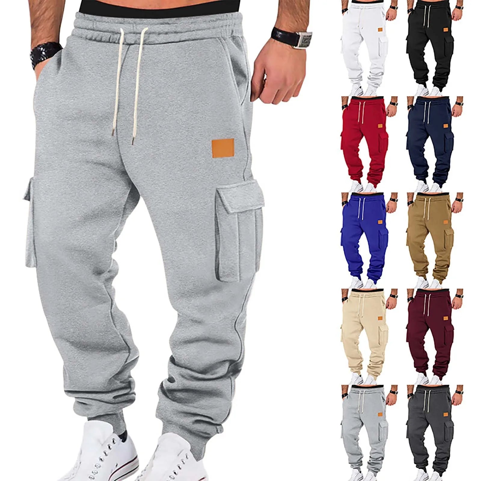 Men's Casual Cargo Pants | Loose Baggy Multi-Pocket Sweatpants – Wellness-Whirl
