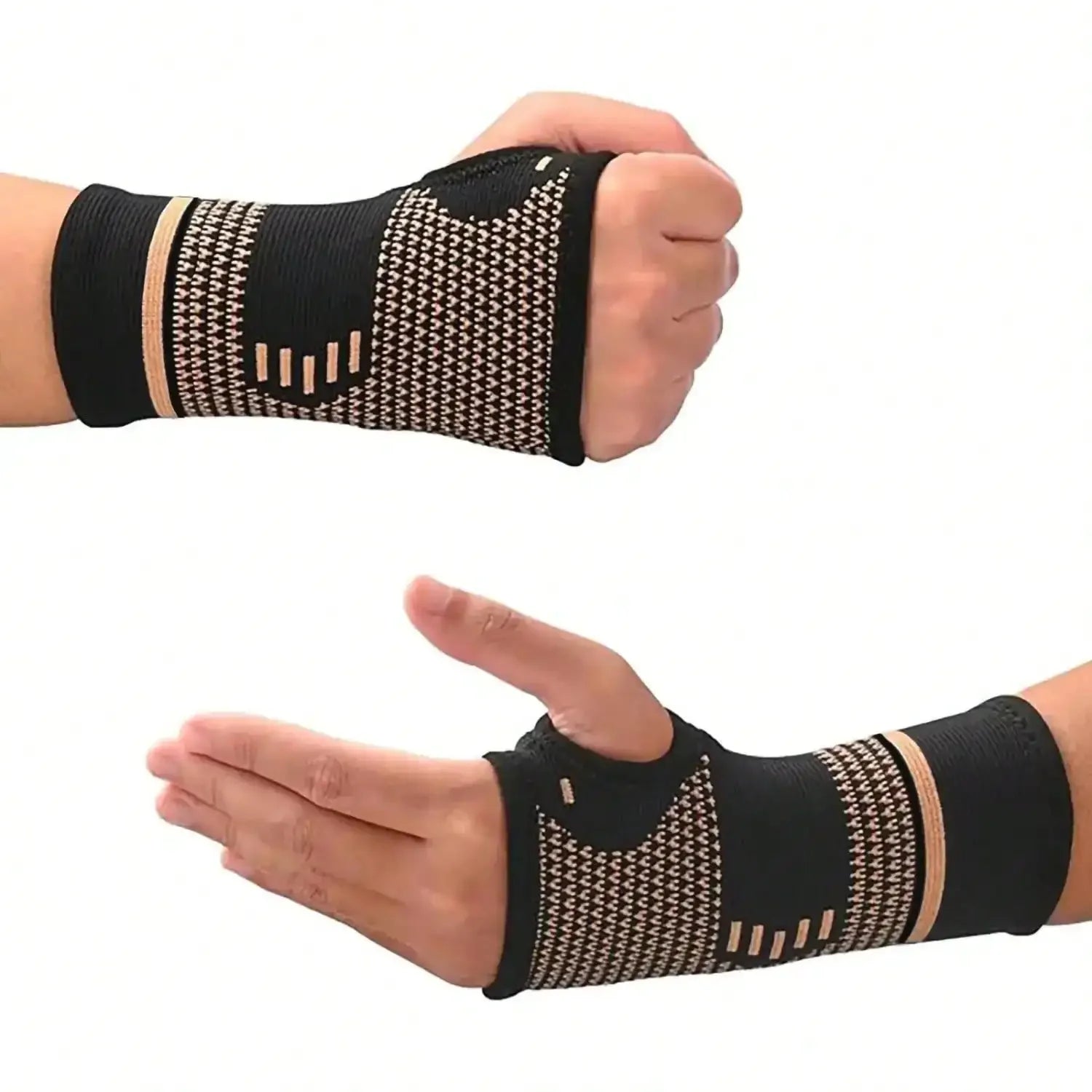 Sports Wrist Compression Sleeve 2-Pack | Breathable Wrist Wraps for Gym – Wellness-Whirl
