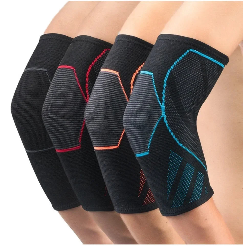 2 PCS Compression Elbow Support Pads Elastic Brace for Men Women Basketball Volleyball Fitness Protector Arm Sleeves