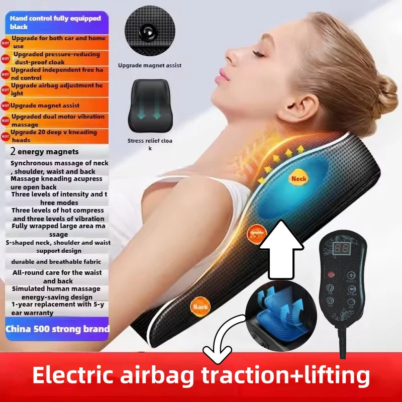 Direct Electric Shiatsu Head, Neck, Cervical Body, Massager Car Back Pillow with Heating Vibrating Massage