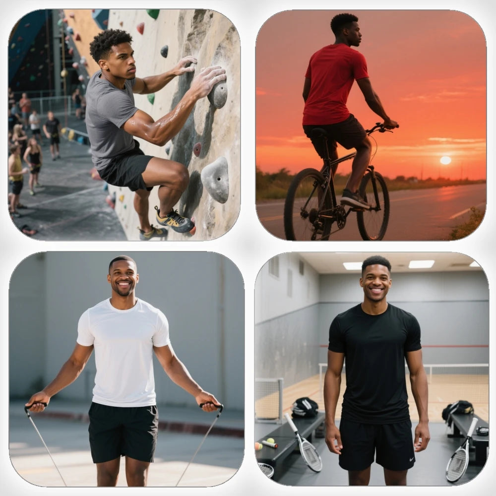 Men's Quick-Dry Sport Shirts 5-Pack | Breathable Athletic Training Tees – Wellness-Whirl