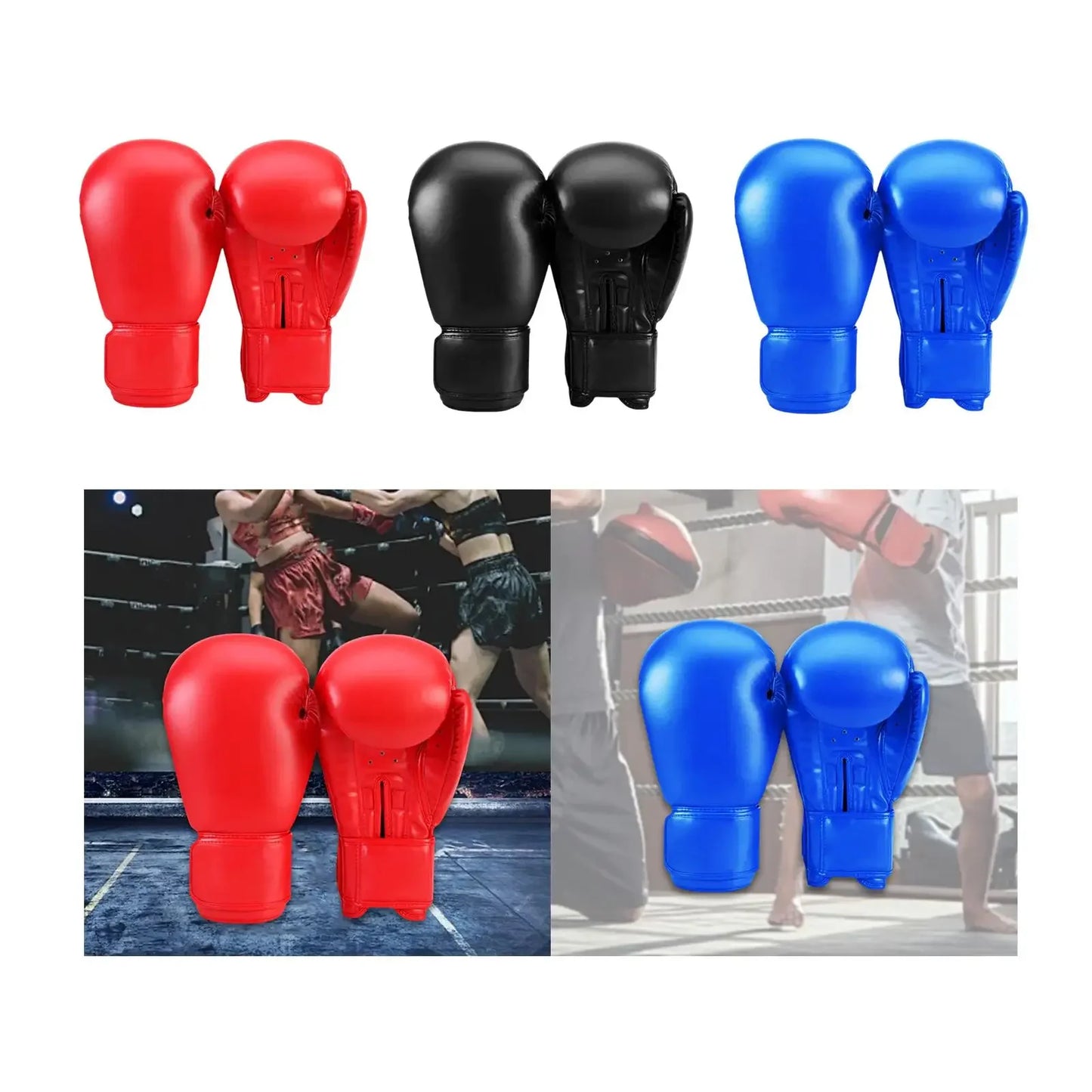 Adult Boxing Gloves Ventilation PU Leather Punching Bag Focus Mitts for Taekwondo Sparring Fitness Muay Thai Fighting Sports