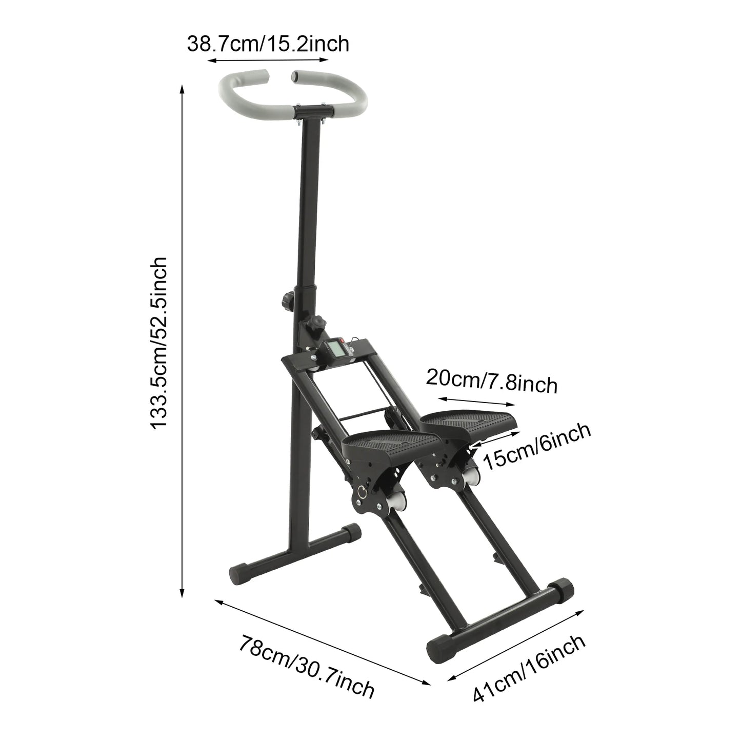 Stair Stepper, Foldable ,with LCD Monitor for Home Full Body Workout