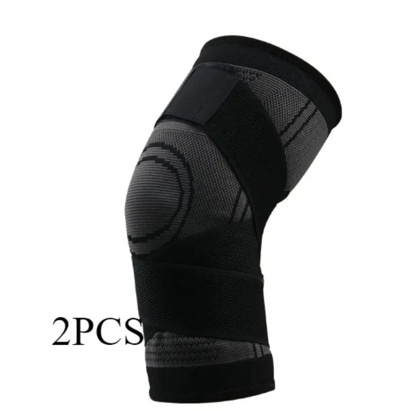 2pcs Set Sports Fitness Running Hiking Basketball Knee Support Straps Warmth-Retaining Athletic Knee Braces with Support Straps