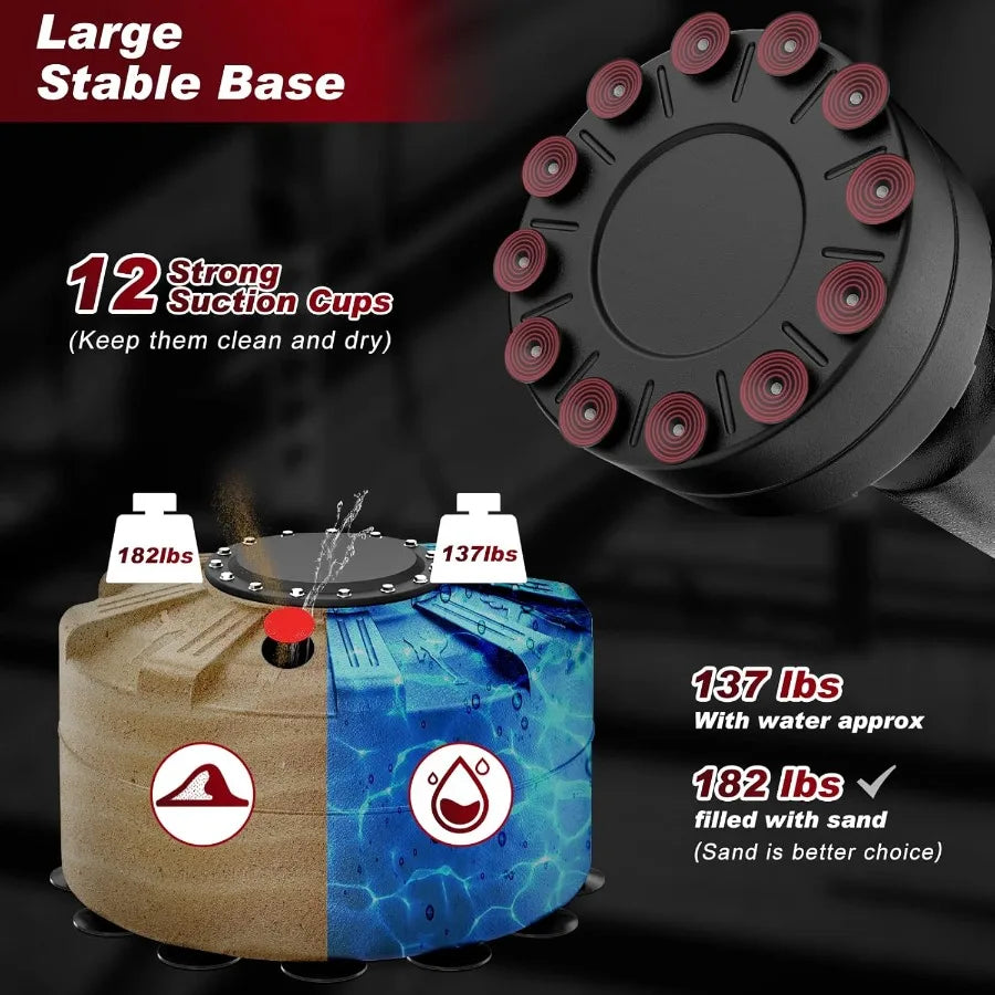 70'' Freestanding Punching Bag Heavy Boxing Bag with Boxing Gloves Adult/Men Stand Kickboxing Bag for MMA Martial Arts Boxing T