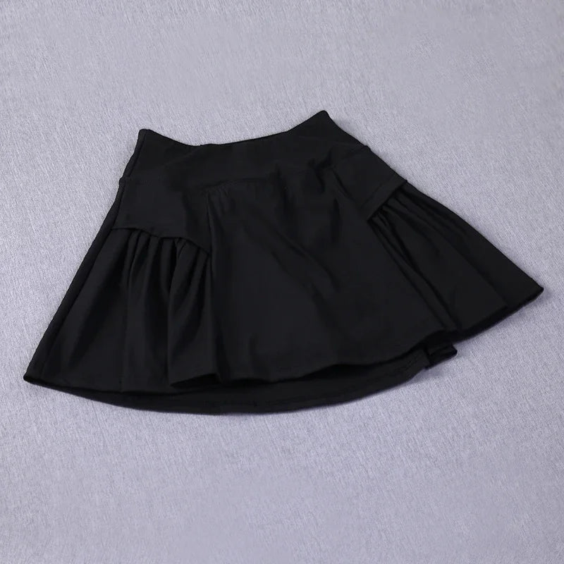 2025 new Exercise Loose Comfortable Quick Dry Running Fitness Double Layers Frills Pleated Golf Tennis Skirts