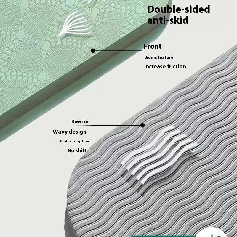 8mm Thick Foldable Yoga Mat Eco Friendly Tpe Folding Travel Fitness Exercise Double Sided Non-Slip for Pilates & Floor Workouts