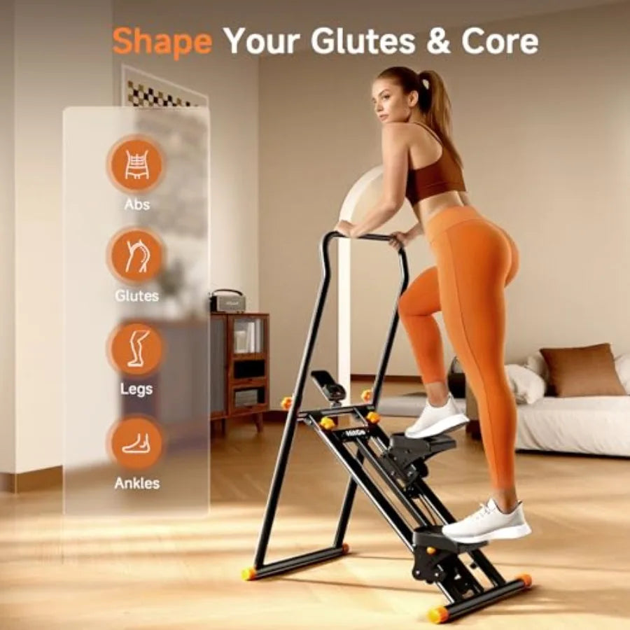 Stair Stepper for Home Gym Exercise Stairmaster for Full-Body Workout Compact Folding Stair Climber with Extended Step Range Ad