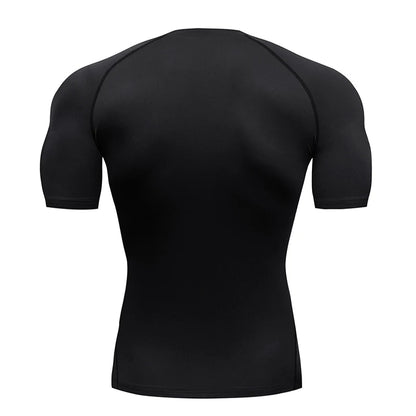 Men's Short Sleeve Compression Running T-Shirt | Gym & Athletic Fitness Tee – Wellness-Whirl