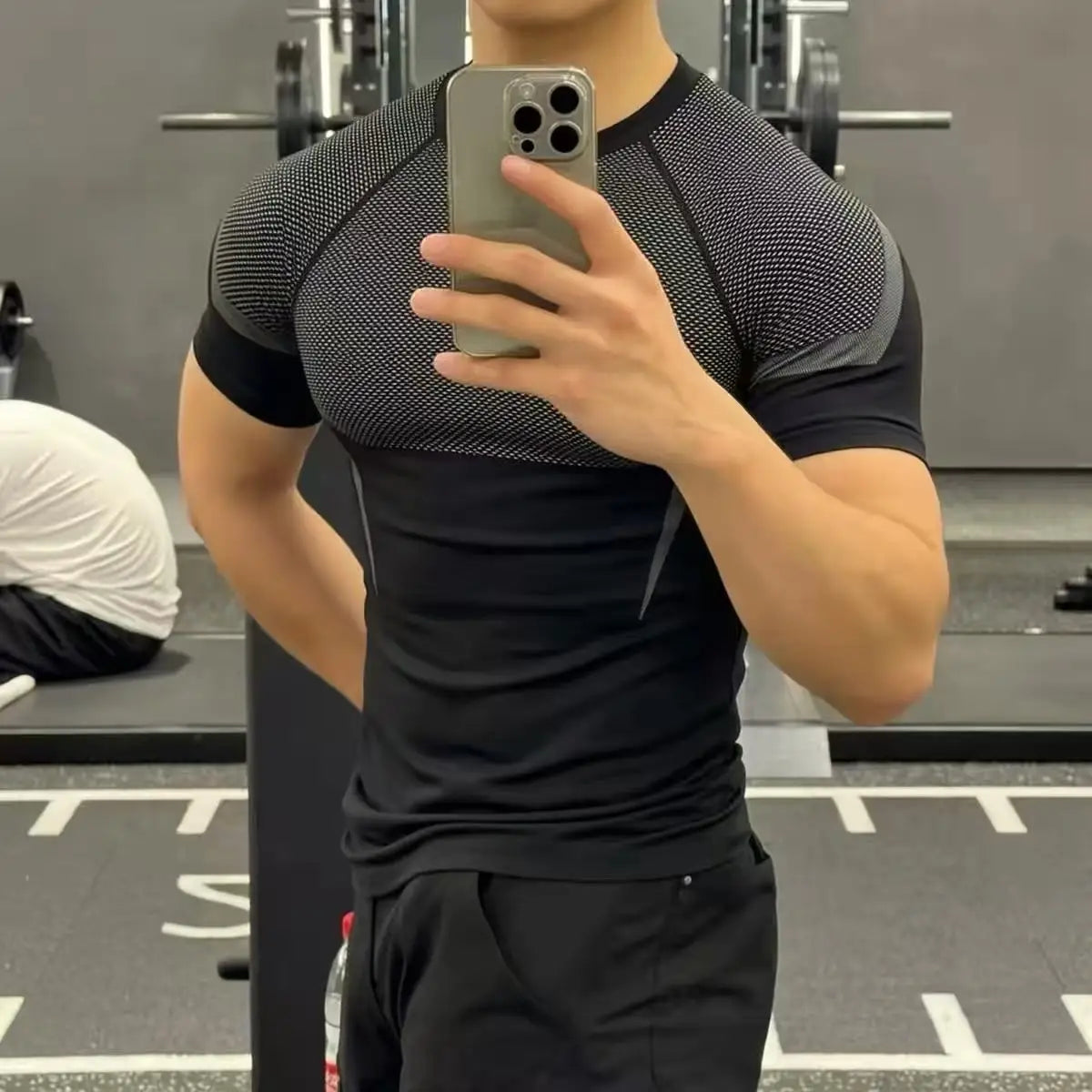 Men's Nylon 5.0 Muscle Compression Top Quick Dry Breathable High Elastic for Fitness Running Basketball Gym Training Summer