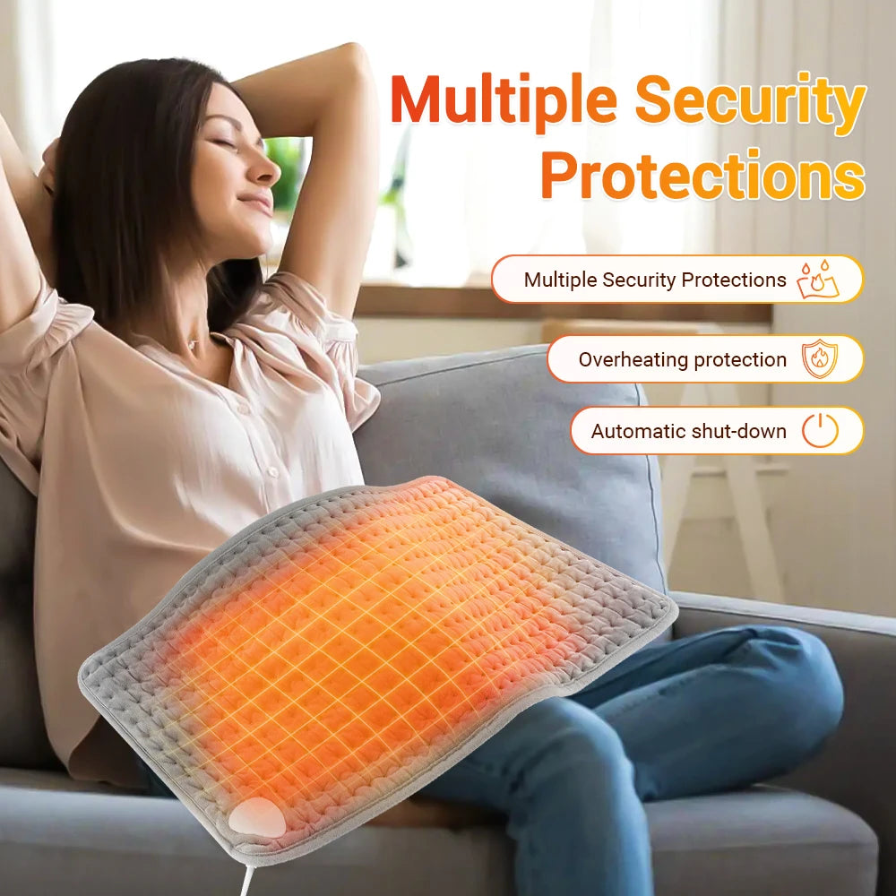 Electric Heating Waist Pad Adjustable Temperature Warm & Hot Compress For Back, Abdomen, Uterus Thermal Lumbar Support Belt