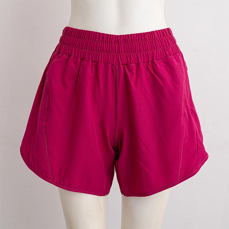 Women's Running Athletic Yoga Shorts High Waisted Gym Workout Pants Liner Quick Dry Cycling Shorts Joggings Clothes Clothing