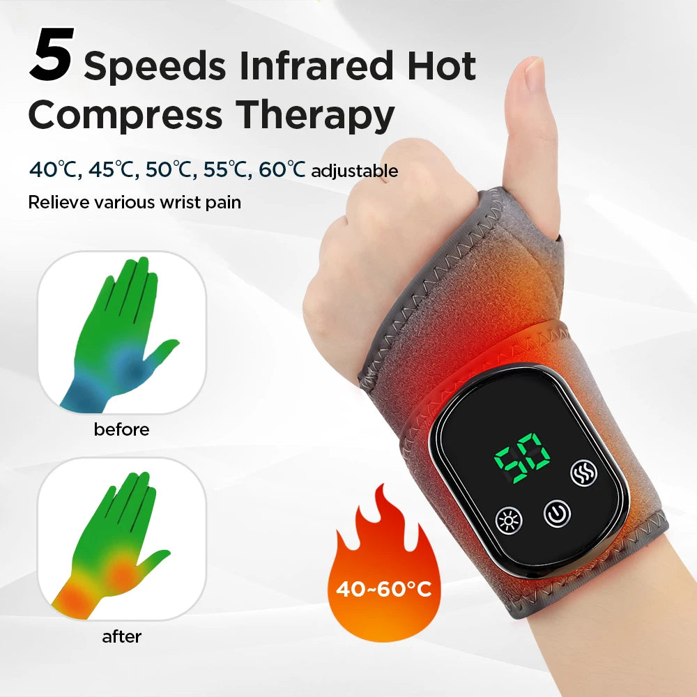 Electric Heating Wrist Massager , Relieves Tenosynovitis Carpal Tunnel Fatigue Relief