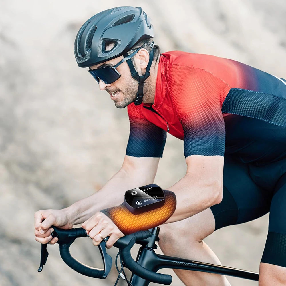 Wireless Electric Heating Wrist Massager 5 Levels Hot Compress 3 Levels Vibration Hand Massage Wrist Guard Band Support Belt